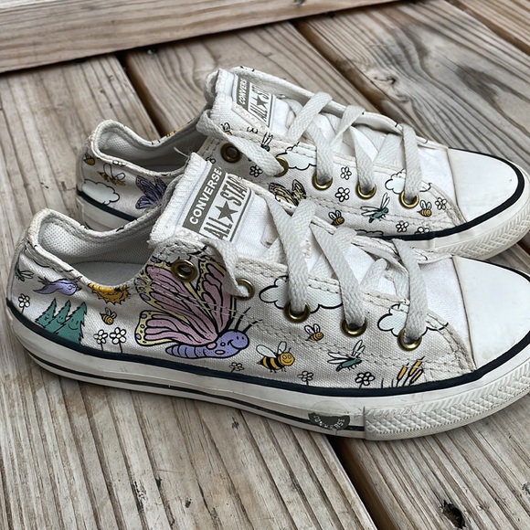 Converse Chuck Taylor All Star BUTTERFLY Sneakers Size Junior 2 - Picture 1 of 10
